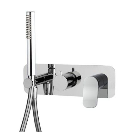 Fima Carlo Frattini Flo Смеситель для душа, встраиваемый, с ручным душем, с переключатем на 2 выхода, цвет: хром