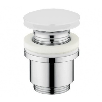 Agape Донный клапан для раковин, с переливом, Cristalplant®, цвет: белый