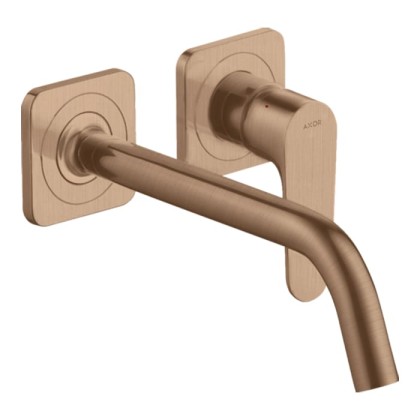 Axor Citterio M Смеситель для раковины, встраиваемый, излив: 22.7см., цвет: шлифованное красное золото