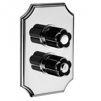 Смеситель термостатический  для душа Bongio Fleur Noir, цвет: хром/черный фарфор