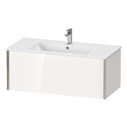 Duravit XViu Тумба подвесная 101x48x40см, с раковиной, 1 ящик, цвет: белый глянцевый/champagne matt
