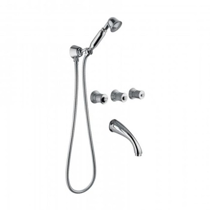 Смеситель для ванны Bongio Impero, цвет: хром/swarovski