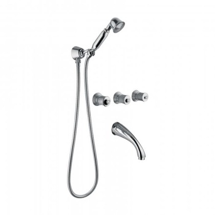 Смеситель для ванны Bongio Impero, цвет: хром/swarovski