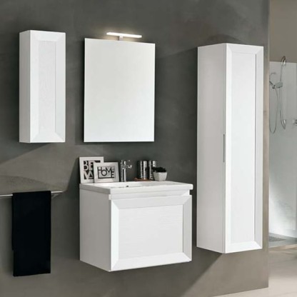 EBAN Paola комплект мебели с зеркалом Filo, 61см, подвесной, Цвета: BIANCO ASSOLUTO