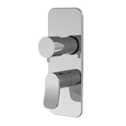 Carlo Frattini Flo' Смеситель для душа, встраиваемый, с переключателем на 2/3 источника, без внутр. части, цвет: хром