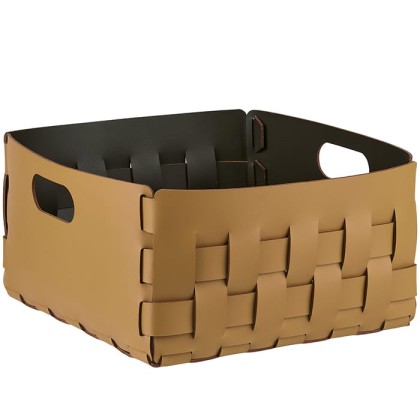 ADJ Корзинка Bottega, 35x35xH20 см., цвет: горчичный/оливковый