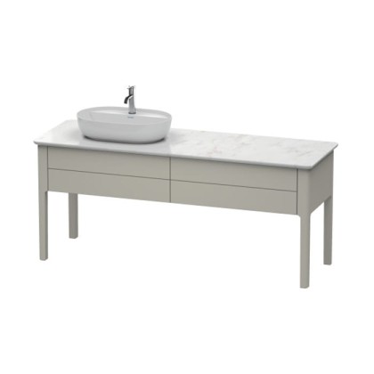 Duravit Luv База напольная 178.8x57х74.3см., с 2 выдв. ящиками, каменной столешницей и раковиной, раковина слева, цвет: серо-коричневый шелковисто-матовый