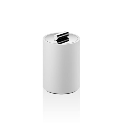Decor Walther Stone DMD S Баночка универсальная 11x8см, с крышкой, настольная, цвет: белый / хром