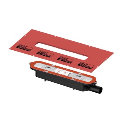 TECE TECEdrainprofile Сифон низкий DN40 боковой слив, для душа для установки в бетонной стяжке 458 мм, высота 65 мм