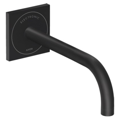 Axor Uno? Смеситель для раковины, встраиваемый, электронный, излив: 22.5см., цвет: черный матовый