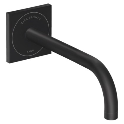 Axor Uno? Смеситель для раковины, встраиваемый, электронный, излив: 22.5см., цвет: черный матовый