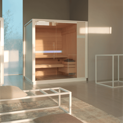 Effegibi One S Сауна 214x171x226см, угловая DX,  цвет: Soft Sand