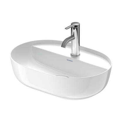 Duravit Luv Раковина накладная 50х35см., с 1 отв., с донным клапаном, без перелива, цвет: белый глянцевый