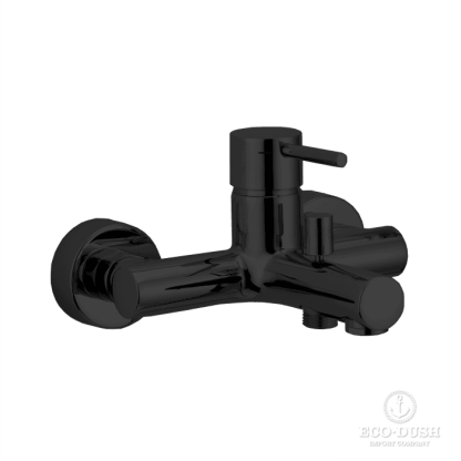 Cisal Less Minimal Смеситель для ванны/душа, настенный, цвет: черный матовый