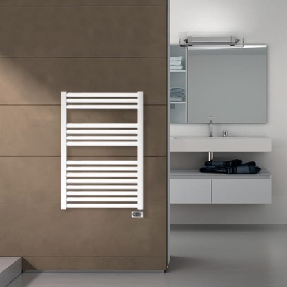 Irsap Ares Полотенцесушитель электрический 58x81.8x3см (15 трубок-2 промежутка), мощность: 400 ватт, с регулятором, провод: 120см, цвет: белый