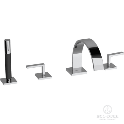 CISAL Wave Смеситель на борт ванны на 4 отверстия,излив 228 мм, цвет: хром