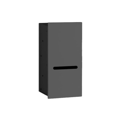 EMCO Asis 2.0 Модуль для туалетной бумаги, встраиваемый, туалетная бумага/запасной рулон, 1 дверь левая, цвет: черный