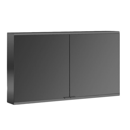 EMCO Prime2 Зеркальный шкаф 120x70см., с подсветкой, навесной,  2 двери, 2 полки, розетка, цвет: черный