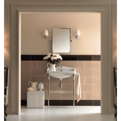 TW Dandy 3070, структура с раковиной с 1 отв., р-р 85см54х85см, со стекл. полкой и 2-мя п/держ, с сифоном хром, материал: латунь, напольная, цвет: хром