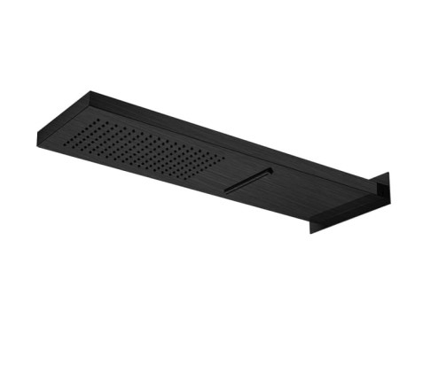 Almar Верхний душ 53.7х16.5см., настенный, 2 режима, цвет: черный глянцевый PVD