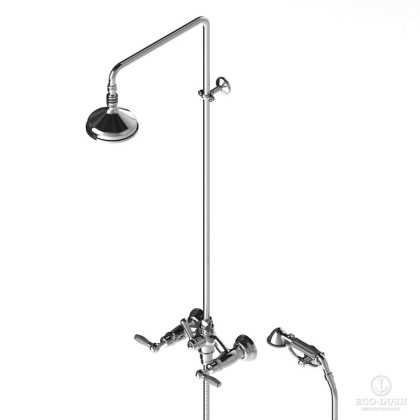 Stella Italica Leve Душевой комплект 3284/33-140: смеситель, штанга+ручной+верхний душ 140мм, цвет: хром