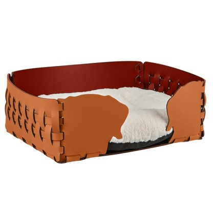 ADJ Лежанка Dog, 45х30хН15 см., цвет: коньяк/бордо