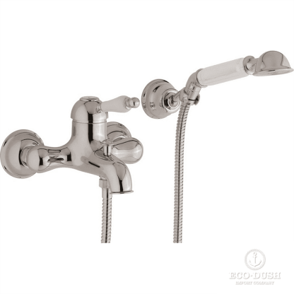 CISAL Arcana Empress Смеситель настенный для ванны/душа с ручной лейкой,держателем и шлангом, цвет: хром