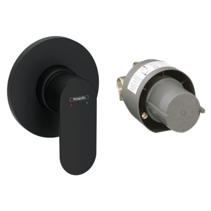 Hansgrohe Rebris S Смеситель для душа, встраиваемый, цвет: черный матовый