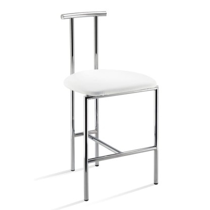 Decor Walther DWH 1 Табурет 29x28x73см, напольный, цвет: хром / белый