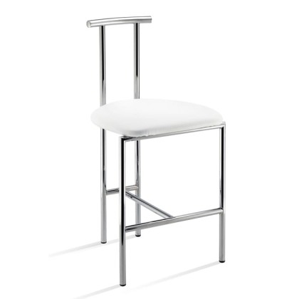 Decor Walther DWH 1 Табурет 29x28x73см, напольный, цвет: хром / белый