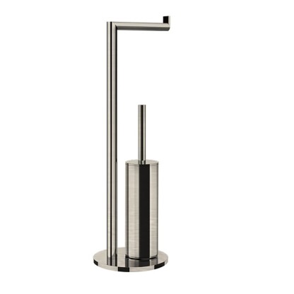 Gessi Emporio accessories Стойка с держателем для туалетной бумаги и ершиком, цвет: Finox Brushed Nickel