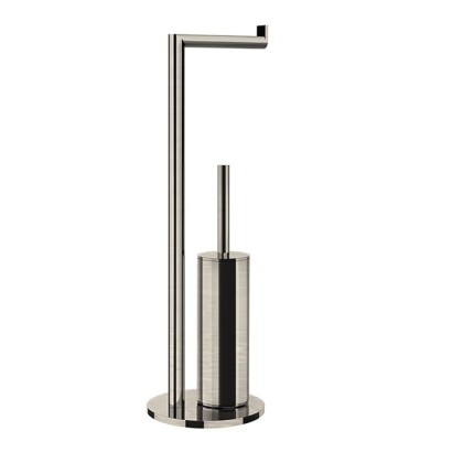Gessi Emporio accessories Стойка с держателем для туалетной бумаги и ершиком, цвет: Finox Brushed Nickel
