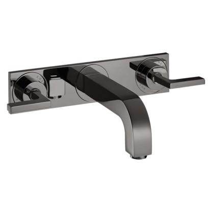 Axor Citterio Смеситель для раковины 226, встраиваемый, излив: 22.6см., ручка: рычаг, с панелью, цвет: полированный черный хром