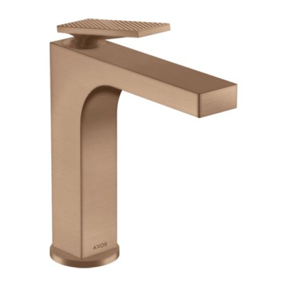 Axor Citterio Смеситель для раковины 160, на 1 отв., излив h: 16см, с донным клапаном, с текстурой, цвет: шлифованное красное золото