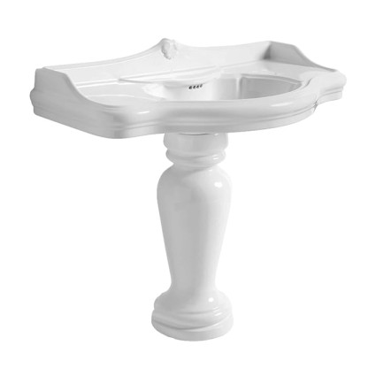 Azzurra Jubilaeum Раковина со спинкой 110x62 см, 3 отв., цвет: Bianco lucido