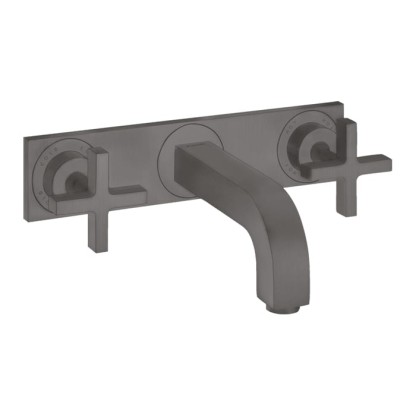 Axor Citterio Смеситель для раковины 226, встраиваемый, излив: 22.6см., с панелью, цвет: шлифованный черный хром