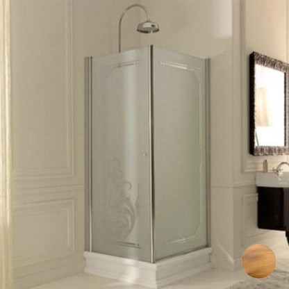 Kerasan Retro Душевое ограждение 80х96х180см., профиль бронза, стекло матовое