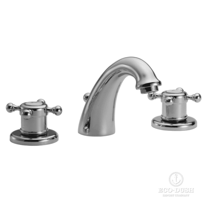 HUBER Victorian Смеситель для раковины на 3 отверстия с донным клапаном, цвет: хром