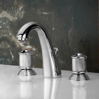 Смеситель для раковины Bongio Impero, цвет: хром/blue and red swarovski