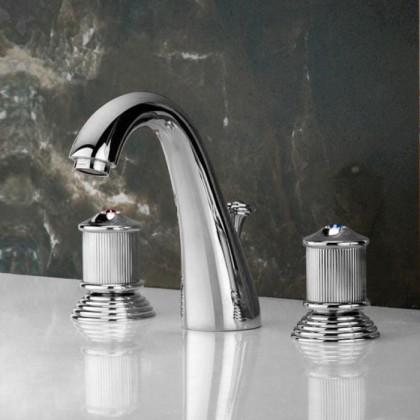 Смеситель для раковины Bongio Impero, цвет: хром/blue and red swarovski