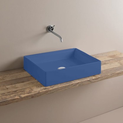 Artceram SCALINO Раковина 38х55 см, без отв., без слив-перелива, цвет: blu zaffiro