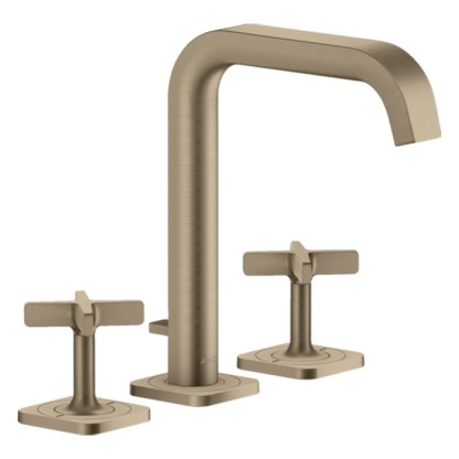 Axor Citterio E Смеситель для раковины, на 3 отв., с донным клапаном, цвет: шлифованный никель