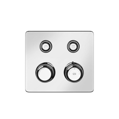 Gessi Hi-Fi Eclectic Смеситель для душа настенный встраиваемый, термостатический, с 2 запорными кнопками, цвет: хром