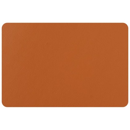 ADJ Плейсмат 45x30см., прямоугольный, натуральная кожа, цвет: коньяк/бордо