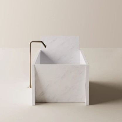 Agape Face a face Ванна 185х73х54/76.5см., отдельностоящая, с сифоном, цвет: Bianco Carrara