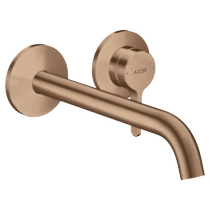 Axor One Смеситель для раковины, встраиваемый, излив: 22см., цвет: шлифованное красное золото