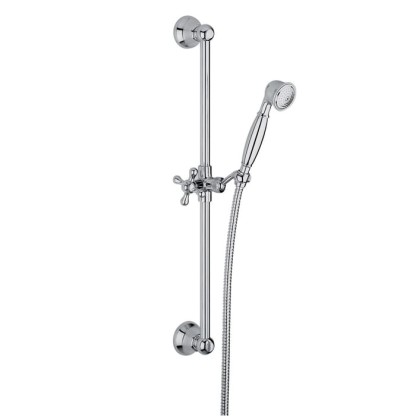 Carlo Frattini Wellness Душевой гарнитур,  в комплекте: стойка, шланг 1500 мм, ручной душ, держатель ручного душа, цвет: хром