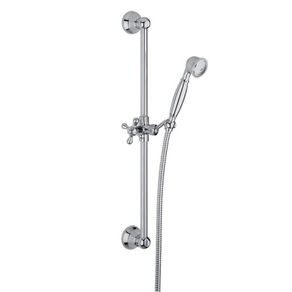 Carlo Frattini Wellness Душевой гарнитур,  в комплекте: стойка, шланг 1500 мм, ручной душ, держатель ручного душа, цвет: хром