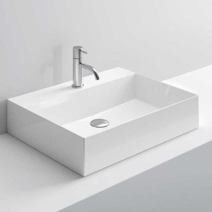 NOORTH milldue edition Раковина 60х45х12.5 см, 1 отв., накладная, цвет: белый