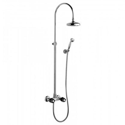 Смеситель для душа Bongio Fleur Noir, цвет: хром/черный фарфор